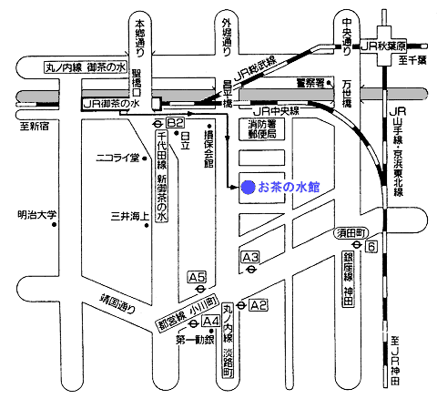 地図：東京グリーンホテル御茶ノ水